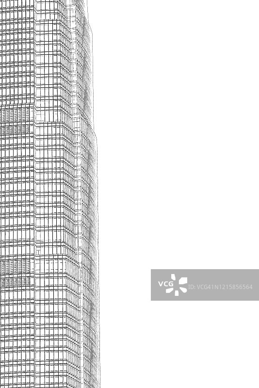 香港手绘抽象建筑图片素材