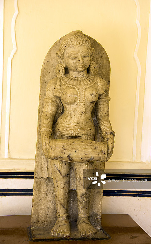 印度斋浦尔城市宫殿的印度教神旧石像图片素材