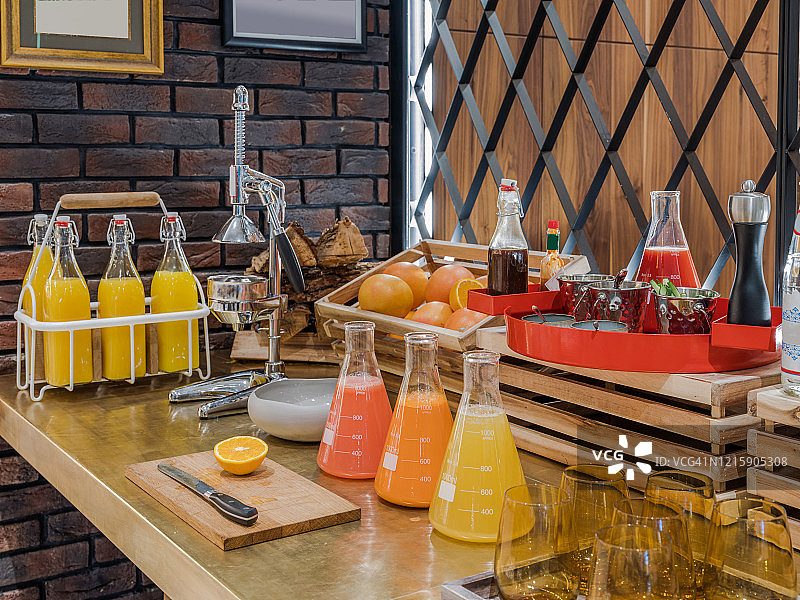 莫斯科豪华酒店的早餐自助餐图片素材