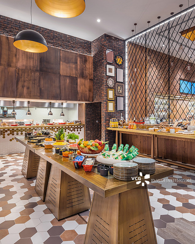 莫斯科豪华酒店的早餐自助餐图片素材