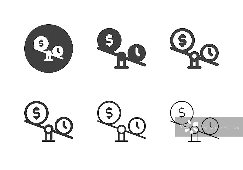 多系列资金平衡图标图片素材