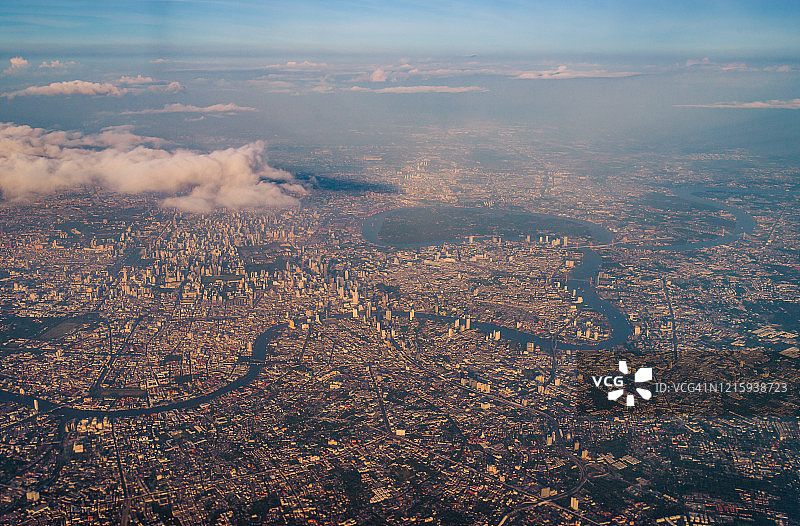 从空中俯瞰泰国曼谷城市图片素材