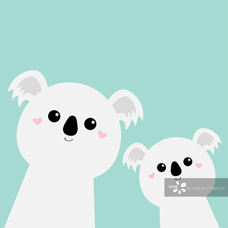 考拉熊套装：卡通可爱风动物儿童海报T恤图案图片素材