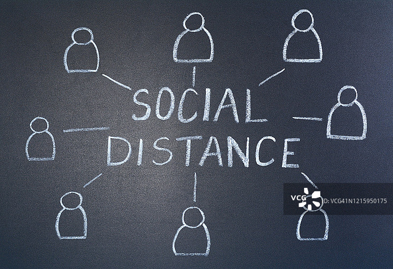 社会距离图片素材