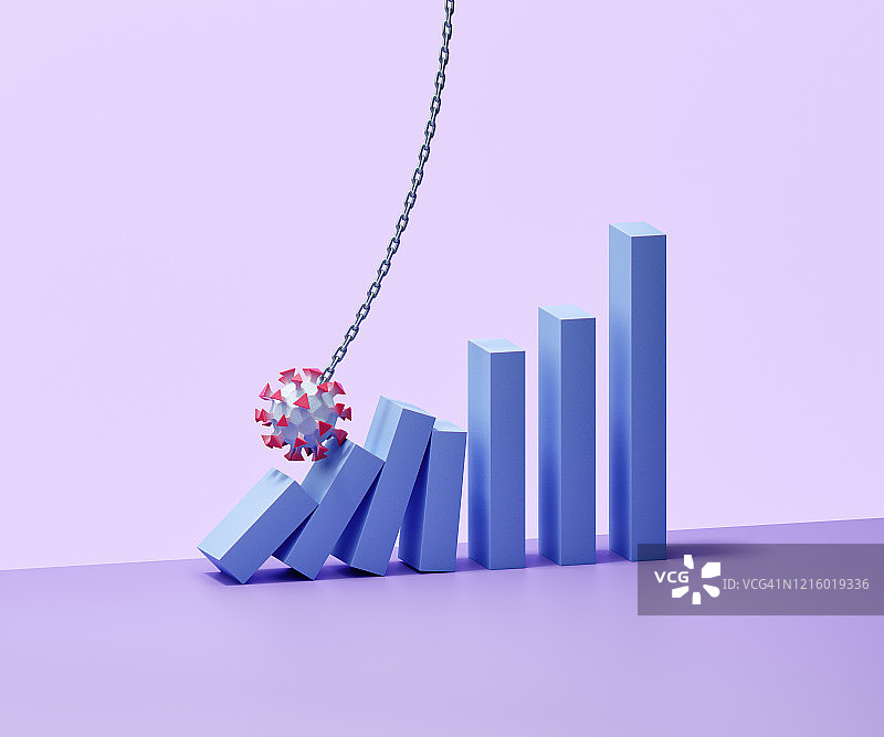 破坏球病毒撞击条形图图片素材