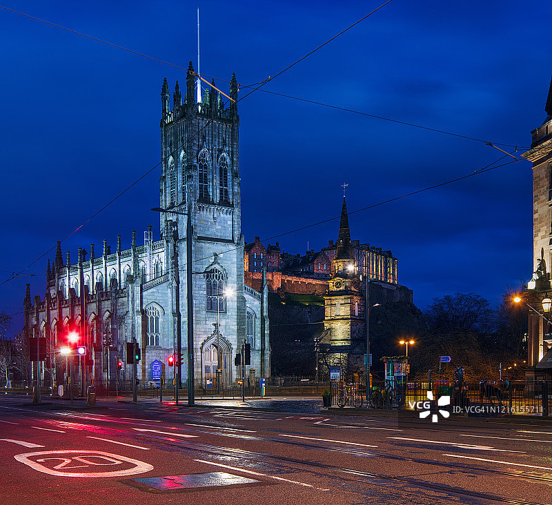 爱丁堡空旷的王子街图片素材