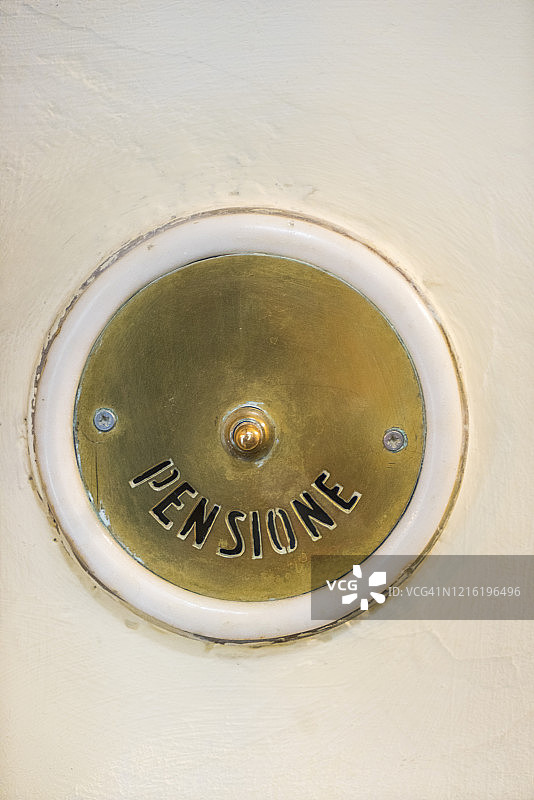 精品酒店的门铃图片素材