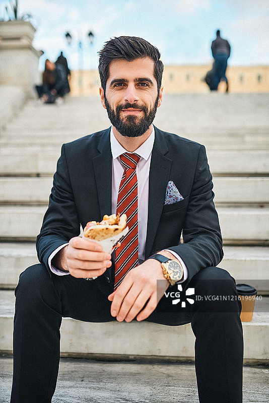 吃完三明治，我要去追求成功图片素材