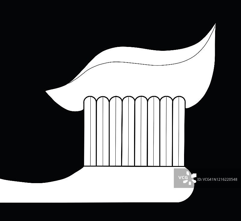 牙刷和牙膏图标图片素材