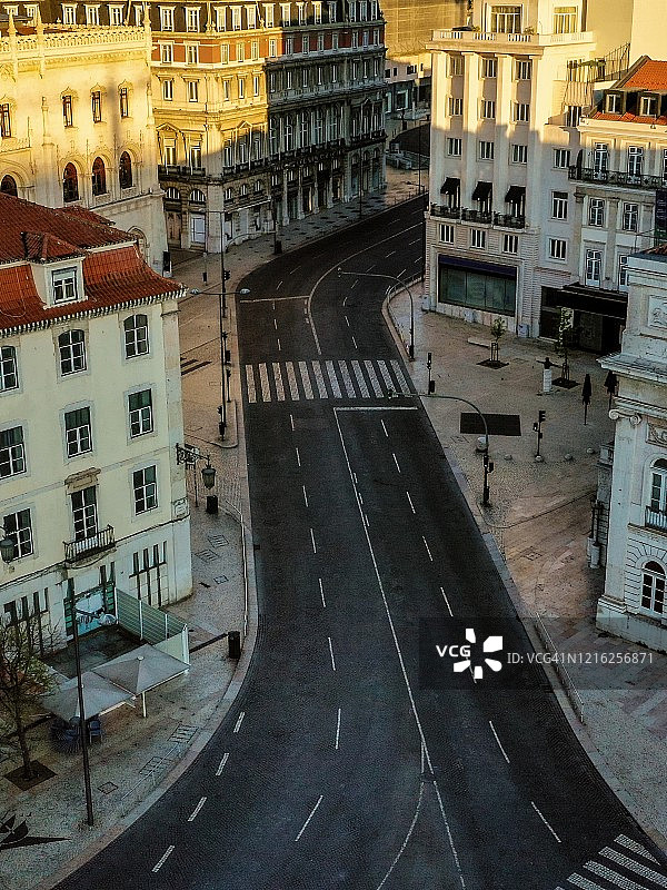 疫情期间里斯本的沙漠街道图片素材