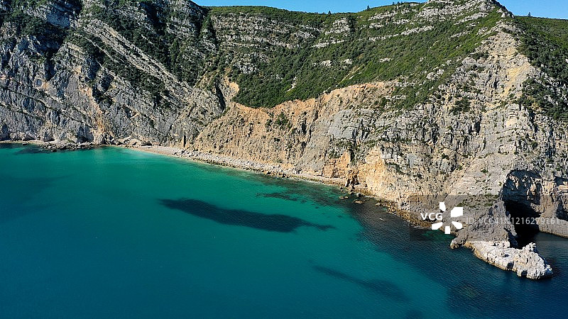 葡萄牙阿拉比达山脉鸟瞰图片素材