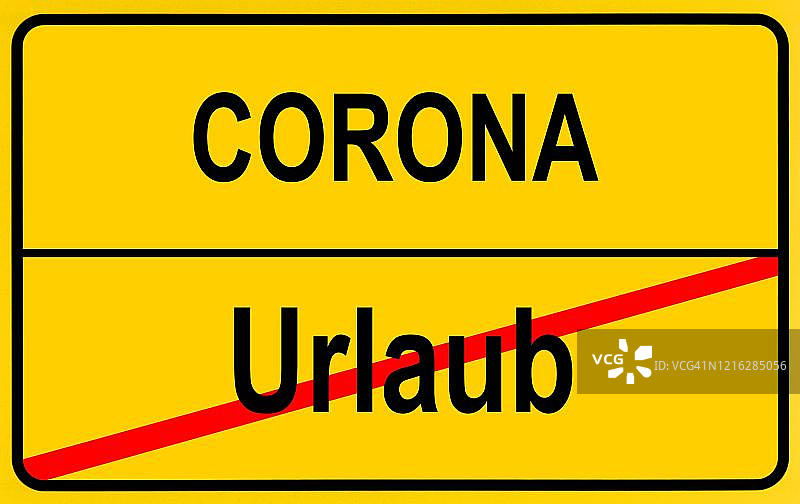 德国：新冠病毒疫情期间的场所标识图片素材