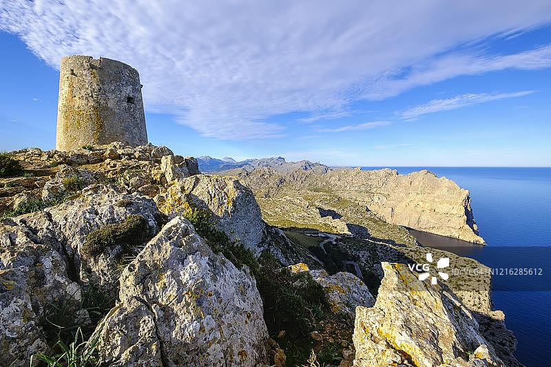 西班牙马略卡福门托尔瞭望塔图片素材
