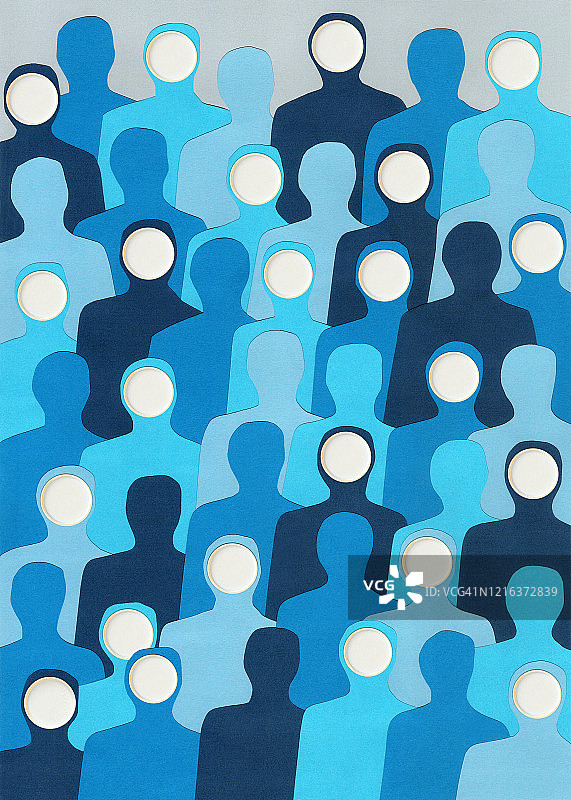 有白色圆圈的男人图片素材