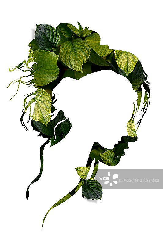 自然美女性现代抽象数字艺术图片素材