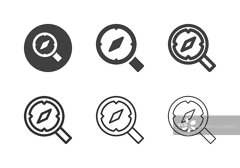 搜索方向图标-多个系列图片素材
