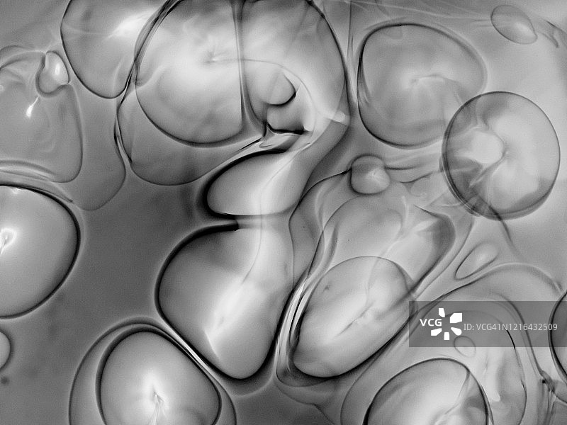 全框架抽象多色流动性液体背景。图片素材