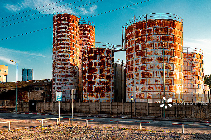 废弃的水泥厂图片素材