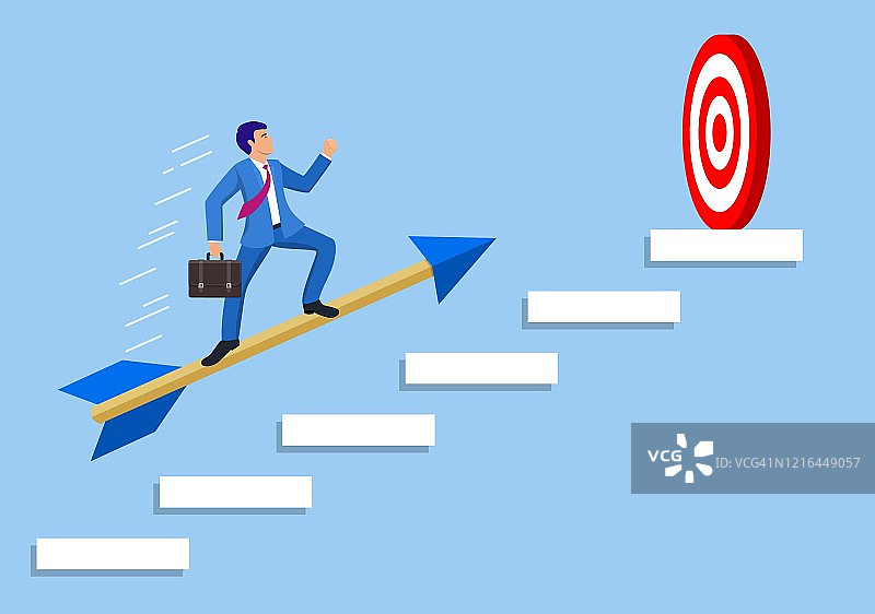 商人用箭瞄准目标图片素材