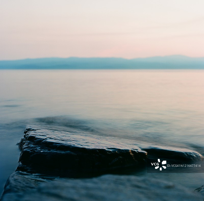 平头湖日落图片素材