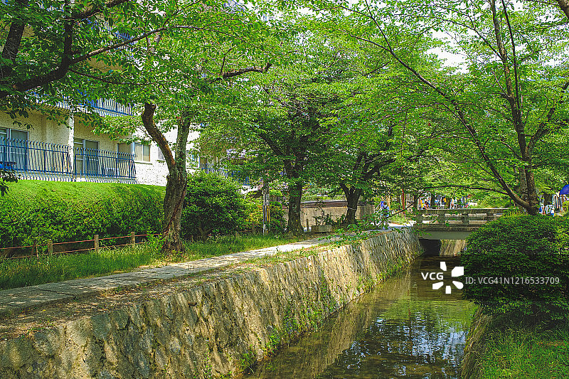 日本京都的哲学之道图片素材