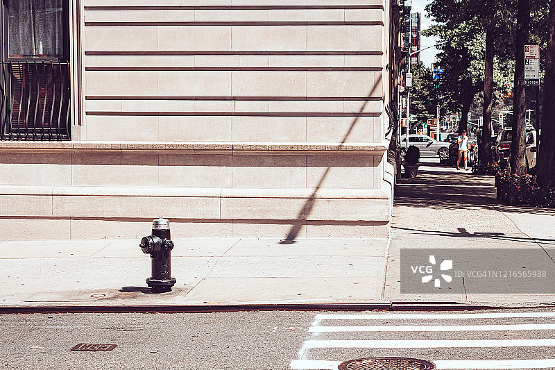 曼哈顿上城区的街角和大道图片素材