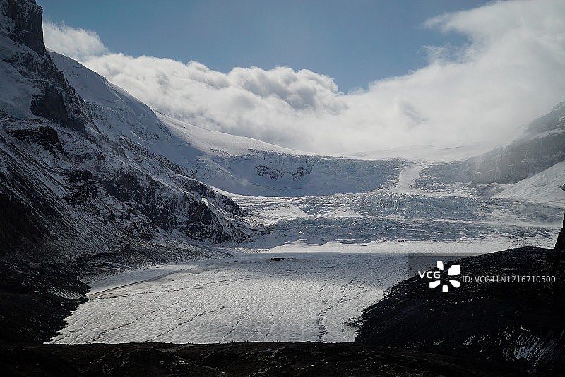 加拿大艾伯塔省哥伦比亚冰原阿塔巴斯卡冰川图片素材