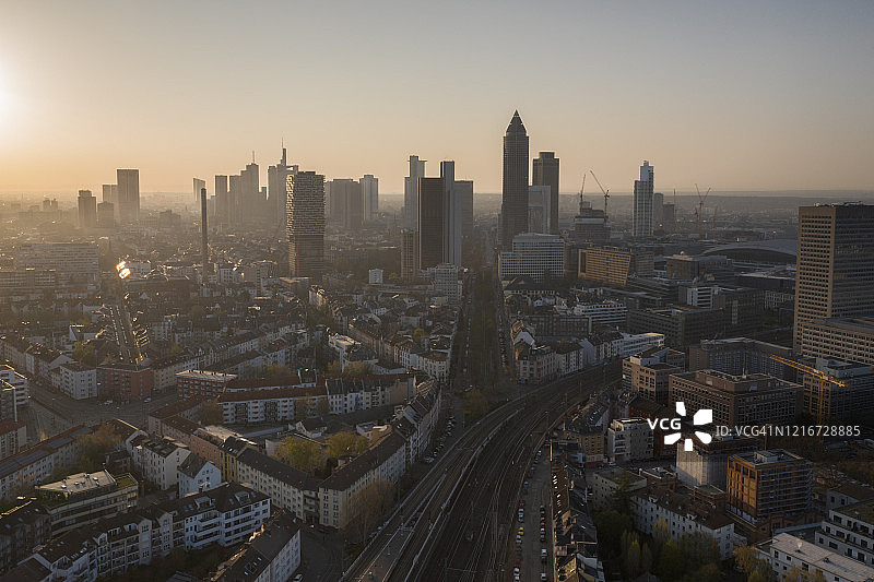 法兰克福疫情封锁隔离图片素材