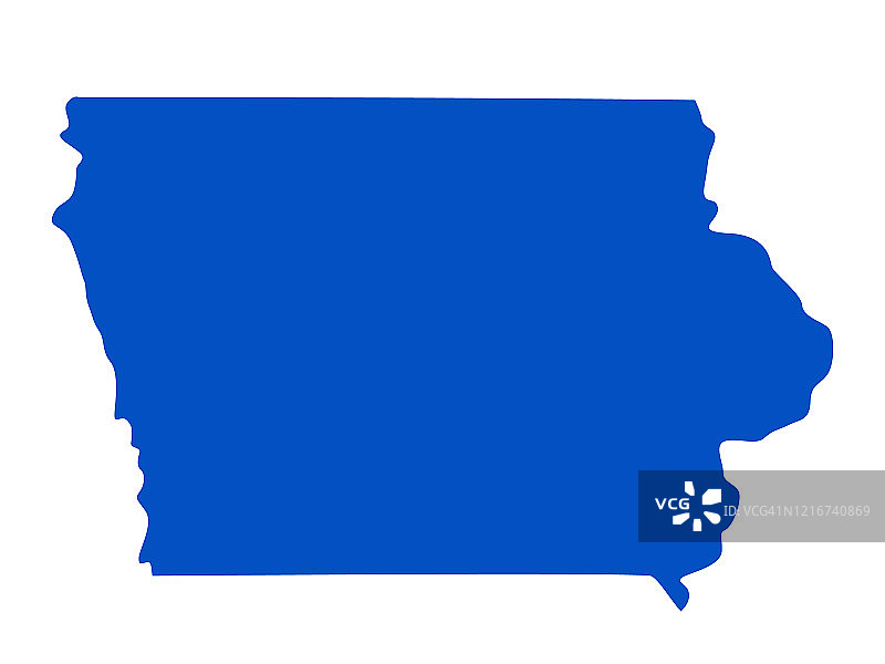 爱荷华州地图图片素材