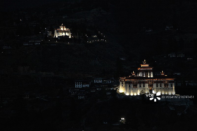 不丹帕罗河谷的日蓬堡图片素材