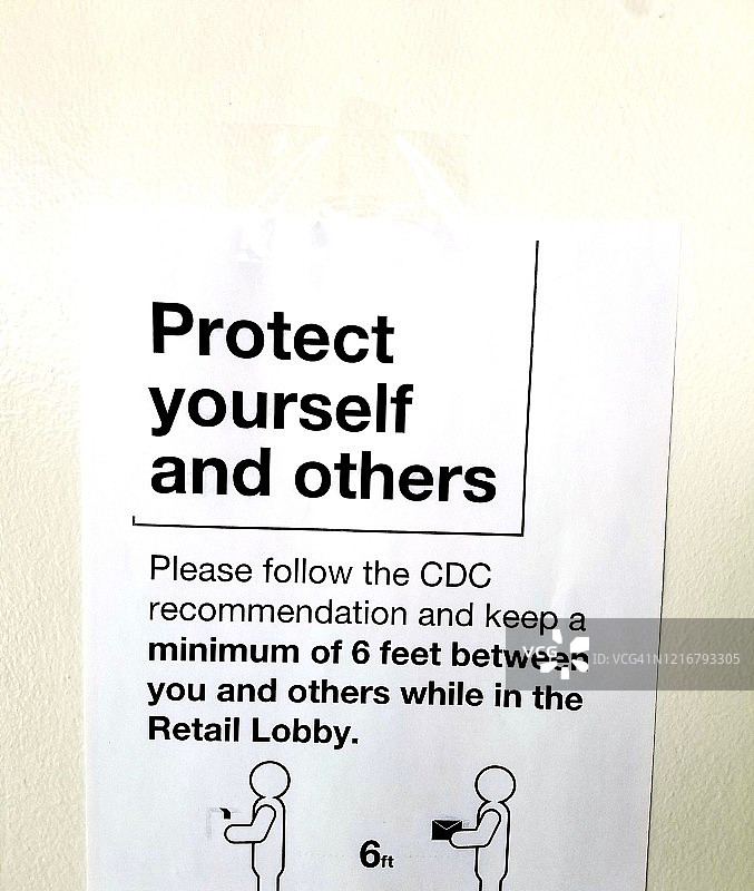 新冠疫情警告零售标志图片素材