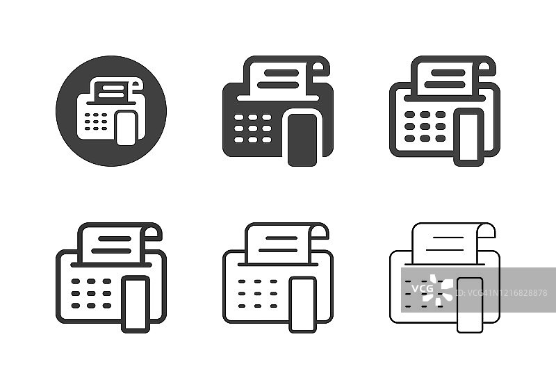 传真机图标 - 多系列图片素材
