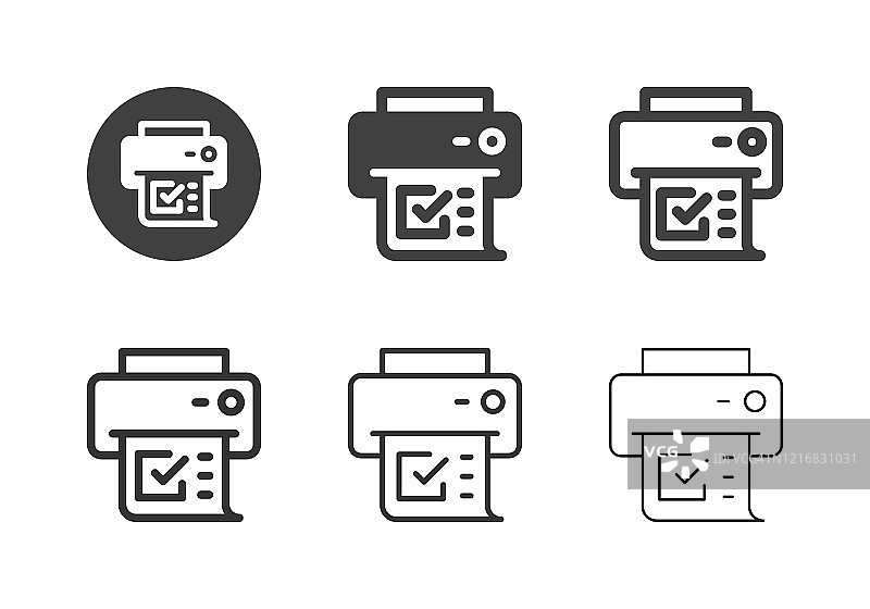 电脑打印机图标系列图片素材