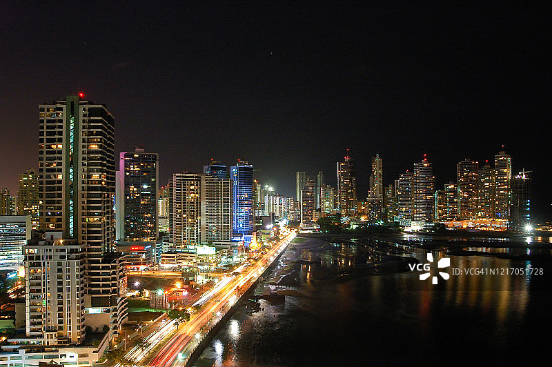 巴拿马城夜景图片素材