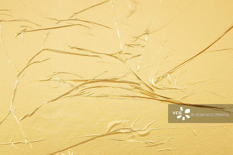 金属质感金色褶皱不干胶纸纹理背景图片素材