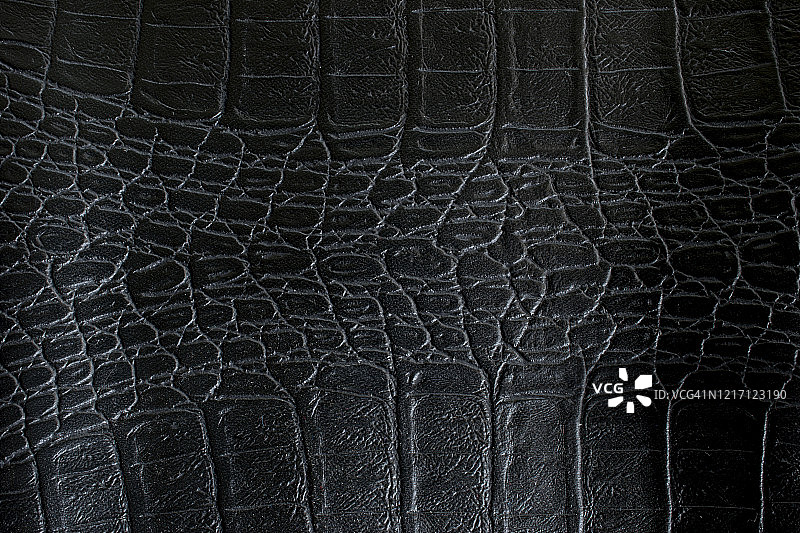 黑色鳄鱼皮真皮图片素材