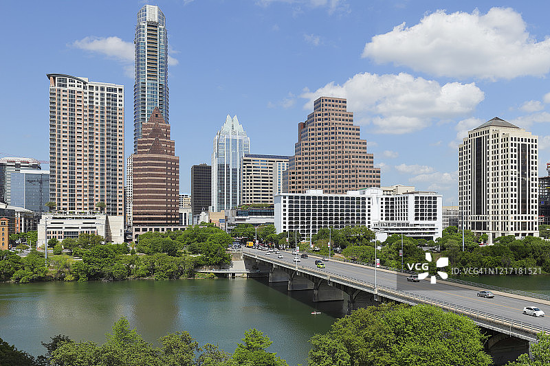 德克萨斯州奥斯汀天际线图片素材