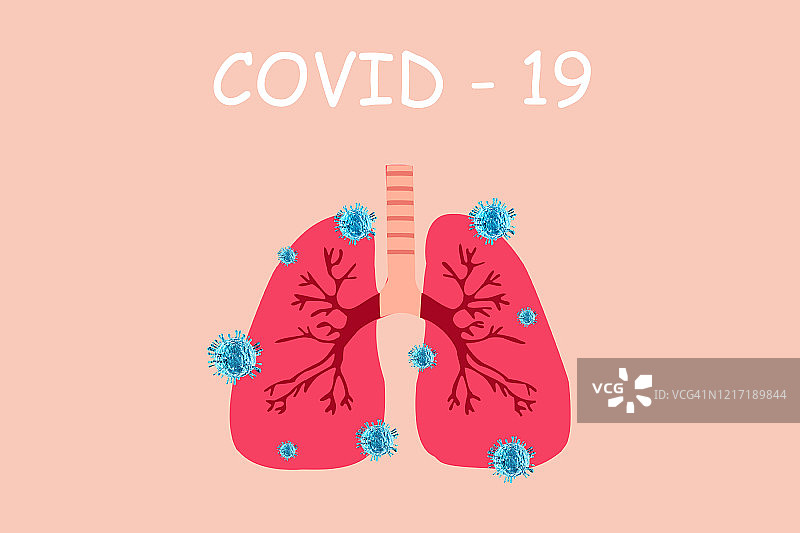 冠状病毒、流感病毒、结核杆菌感染肺部图片素材