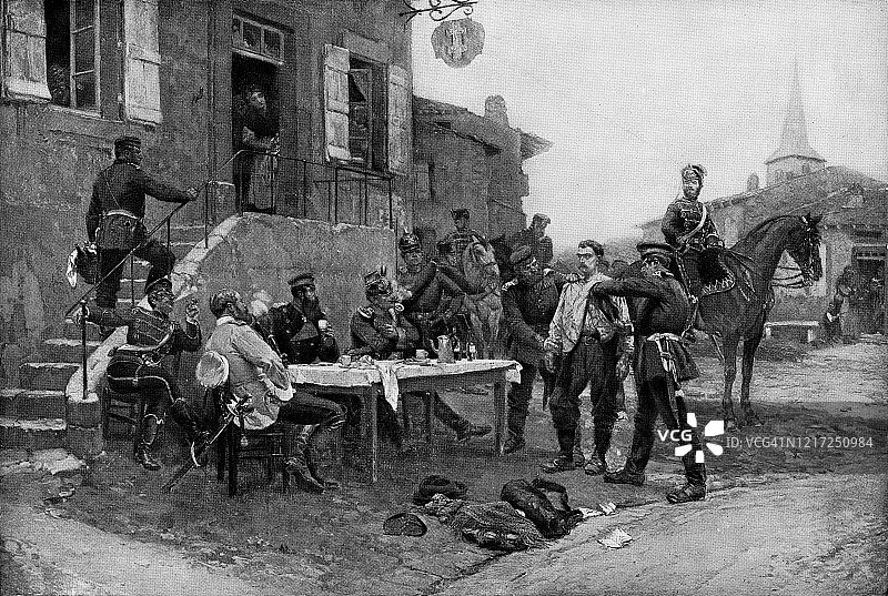 阿尔方斯·马里·德·内维尔的信使 - 19世纪作品图片素材