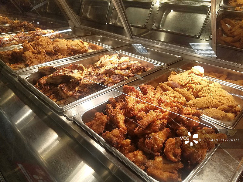 超市展示的鸡肉图片素材