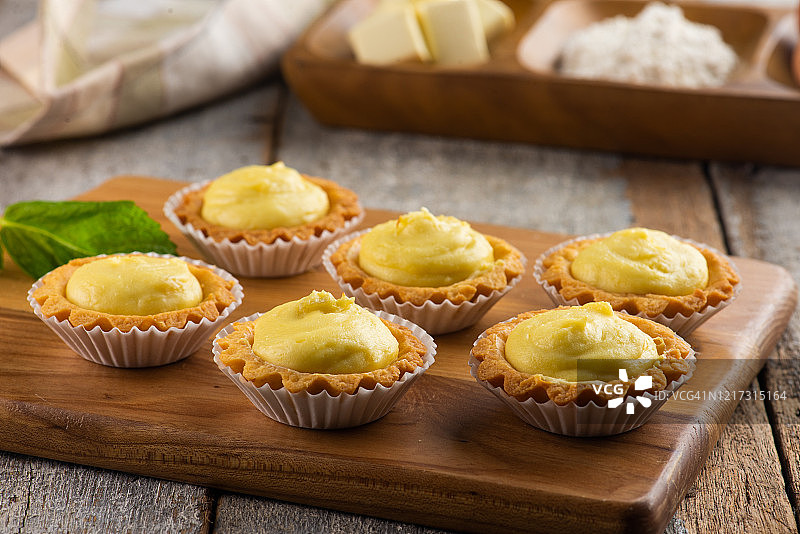 原料奶酪挞图片素材