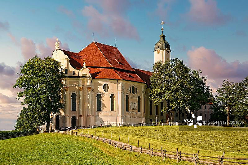 德国巴伐利亚维斯朝圣教堂图片素材