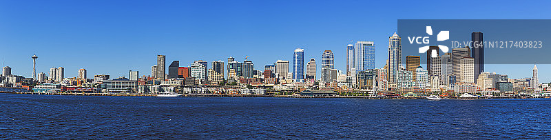 华盛顿州西雅图市中心天际线图片素材