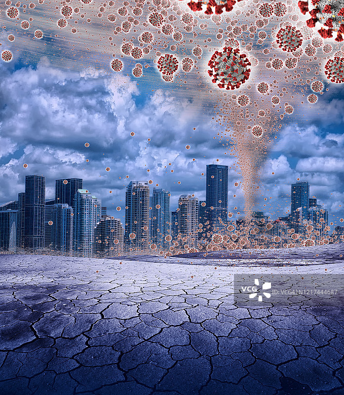 病毒流行与城市生活的全球健康危机图片素材