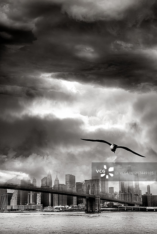 纽约曼哈顿震撼城市景观图片素材