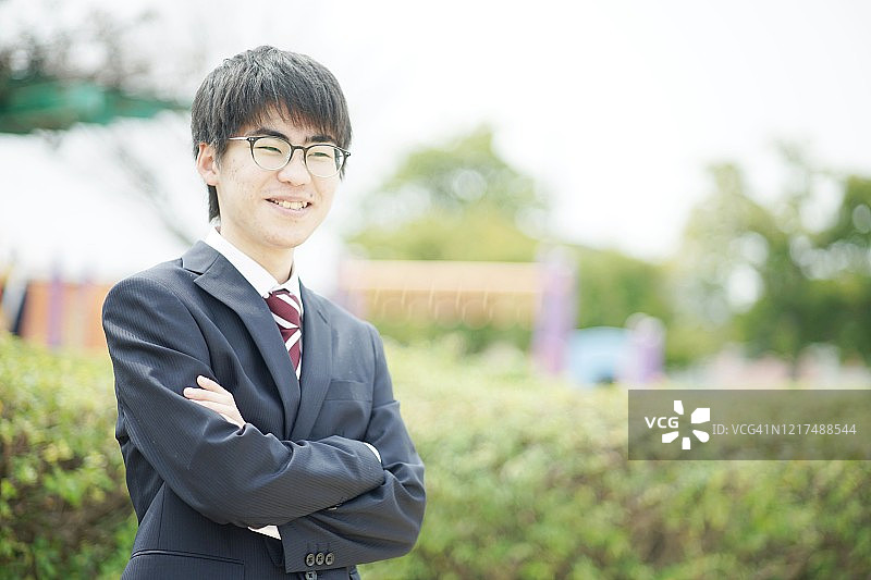 西装革履的商人肖像图片素材