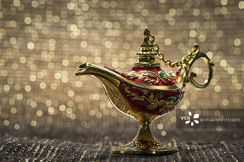 魔法神灯特写图片素材
