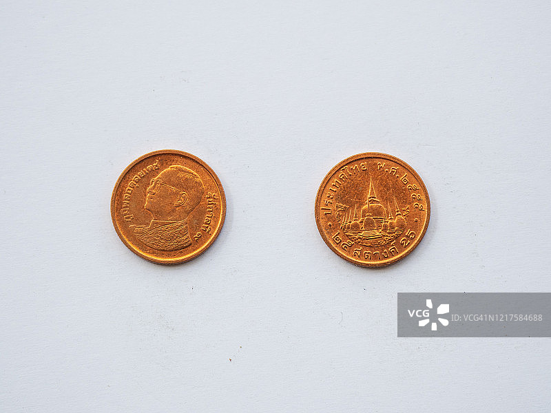 泰国25萨当硬币图片素材
