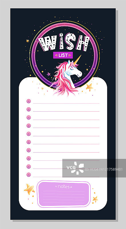 独角兽愿望清单图片素材