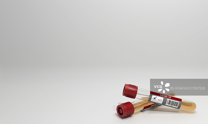 COVID-19新冠病毒测试管阴性结果图片素材
